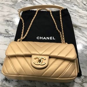 Chanel small lambskin chevron print